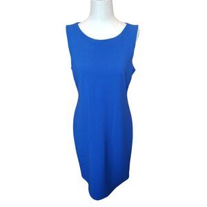 ANYX Dress Blue Size 6 Womens Cobalt Blue TAGS  Sleeveless Zip Sheath Solid